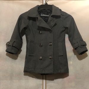 EUC Kids grey wool peacoat